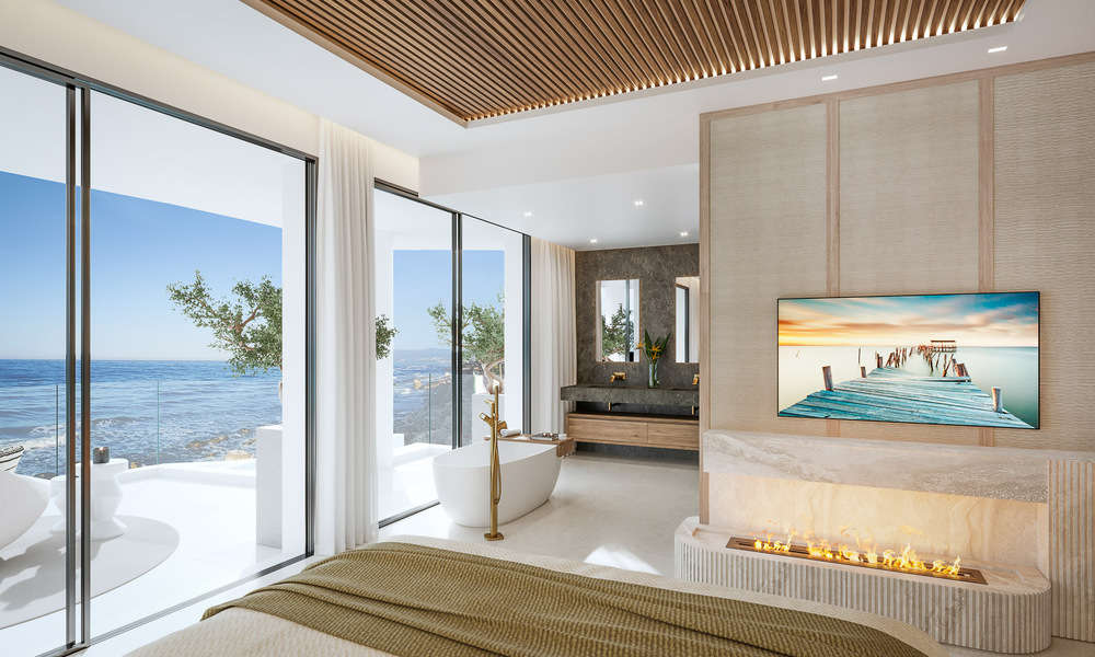 Développement exclusif avec 4 villas de luxe jumelées à vendre, en front de mer, à l'est de Marbella. Enorme remise pour la dernière villa ! 53350