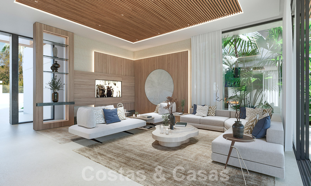 Nouveau projet! Villas de luxe ultra-modernes à vendre avec un design extérieur balinais, sur la plage de première ligne près de San Pedro, Marbella 53394