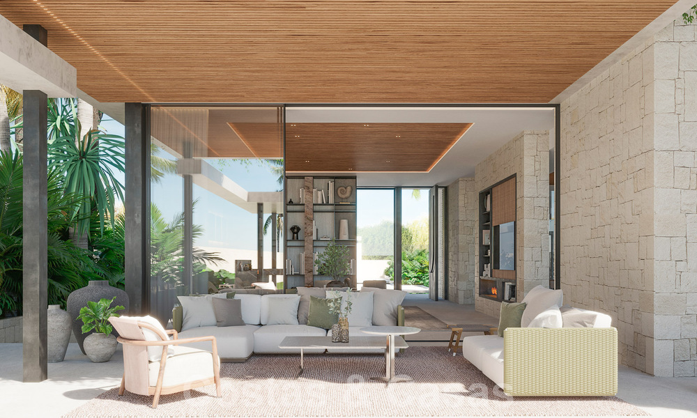 Nouveau projet! Villas de luxe ultra-modernes à vendre avec un design extérieur balinais, sur la plage de première ligne près de San Pedro, Marbella 53398