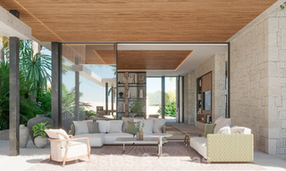 Nouveau projet! Villas de luxe ultra-modernes à vendre avec un design extérieur balinais, sur la plage de première ligne près de San Pedro, Marbella 53398 