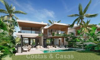 Nouveau projet! Villas de luxe ultra-modernes à vendre avec un design extérieur balinais, sur la plage de première ligne près de San Pedro, Marbella 53399 