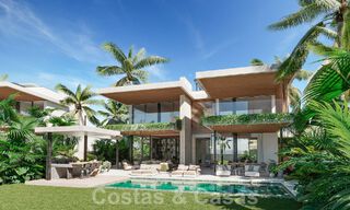 Nouveau projet! Villas de luxe ultra-modernes à vendre avec un design extérieur balinais, sur la plage de première ligne près de San Pedro, Marbella 53400 