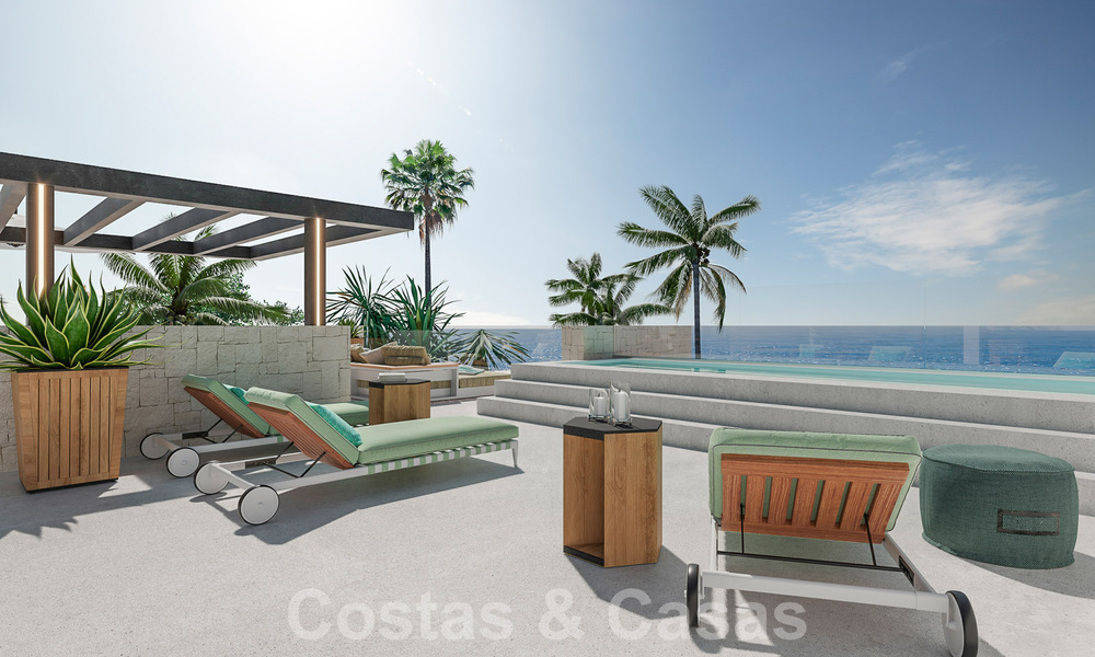 Nouveau projet! Villas de luxe ultra-modernes à vendre avec un design extérieur balinais, sur la plage de première ligne près de San Pedro, Marbella 53407