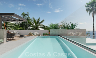 Nouveau projet! Villas de luxe ultra-modernes à vendre avec un design extérieur balinais, sur la plage de première ligne près de San Pedro, Marbella 53408 