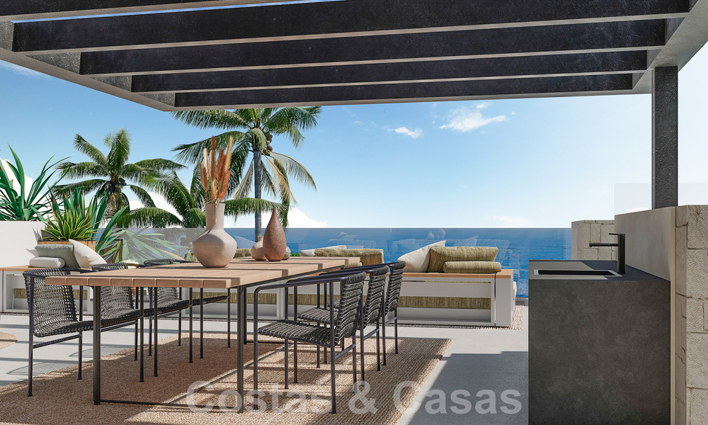 Nouveau projet! Villas de luxe ultra-modernes à vendre avec un design extérieur balinais, sur la plage de première ligne près de San Pedro, Marbella 53409