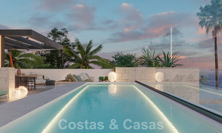 Nouveau projet! Villas de luxe ultra-modernes à vendre avec un design extérieur balinais, sur la plage de première ligne près de San Pedro, Marbella 53412 