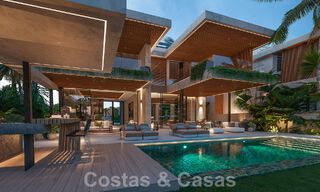 Nouveau projet! Villas de luxe ultra-modernes à vendre avec un design extérieur balinais, sur la plage de première ligne près de San Pedro, Marbella 53416 