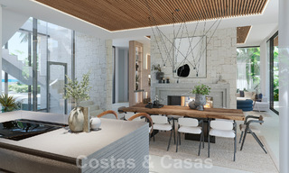 Nouveau projet! Villas de luxe ultra-modernes à vendre avec un design extérieur balinais, sur la plage de première ligne près de San Pedro, Marbella 53417 