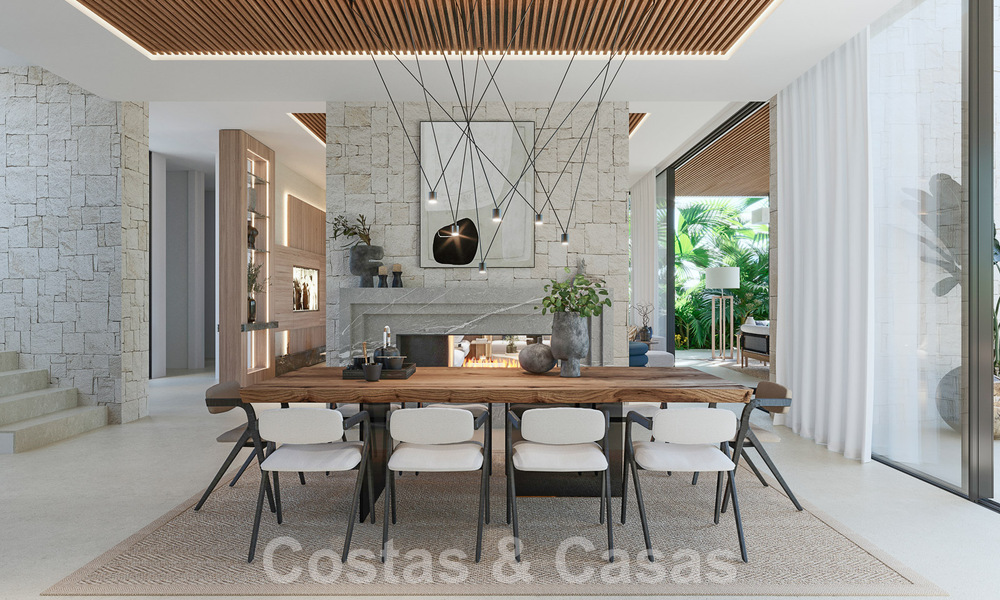 Nouveau projet! Villas de luxe ultra-modernes à vendre avec un design extérieur balinais, sur la plage de première ligne près de San Pedro, Marbella 53419