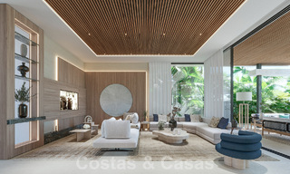 Nouveau projet! Villas de luxe ultra-modernes à vendre avec un design extérieur balinais, sur la plage de première ligne près de San Pedro, Marbella 53420 
