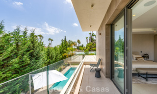 Spacieuse villa contemporaine de luxe située sur le front de golf avec vue sur la montagne La Concha à Nueva Andalucia, Marbella 786402 