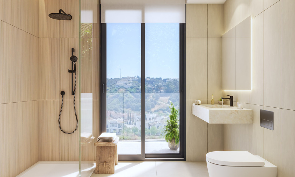 Nouveau projet de 10 maisons de charme à vendre avec une vue imprenable sur le golf et la mer et une piscine privée à l'ouest du centre-ville d'Estepona. 56278