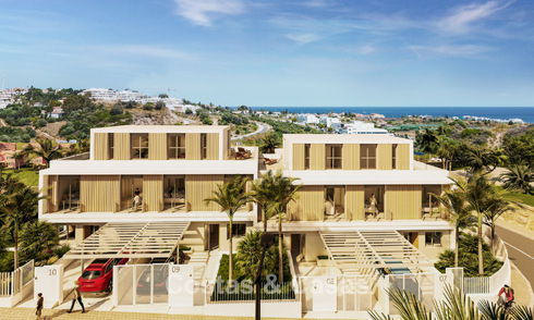 Nouveau projet de 10 maisons de charme à vendre avec une vue imprenable sur le golf et la mer et une piscine privée à l'ouest du centre-ville d'Estepona. 56282