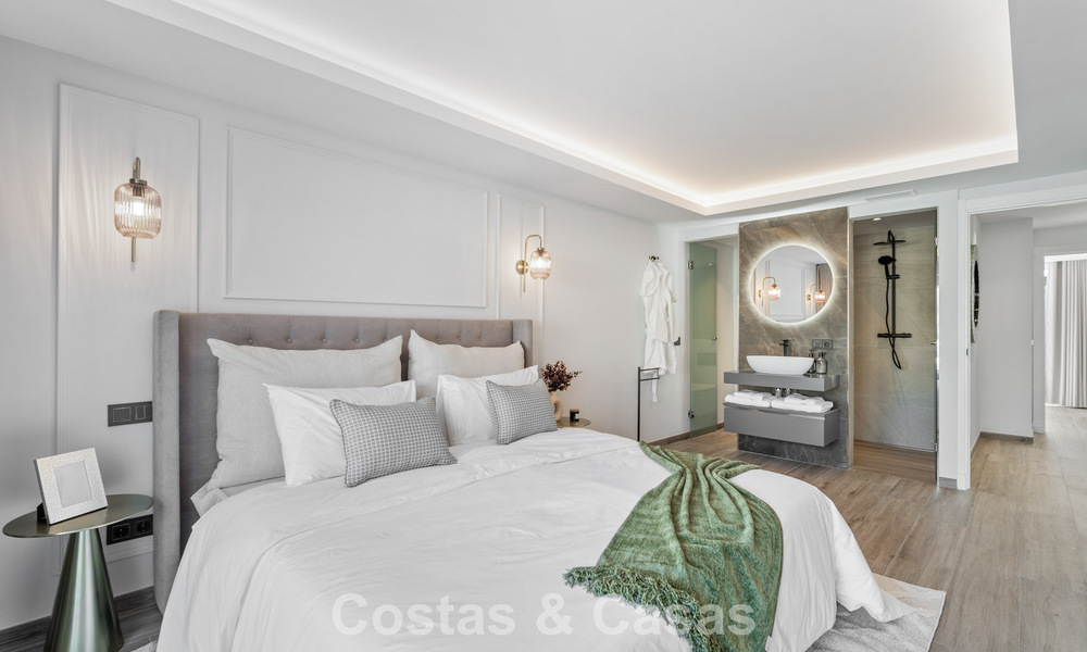 Maison mitoyenne rénovée dans un complexe fermé, en bordure du golf Aloha, à distance de marche du clubhouse à Nueva Andalucia, Marbella 56595