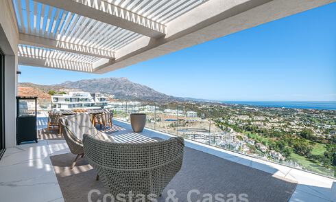 Penthouse de première classe à vendre avec piscine privée et vue panoramique sur la mer dans les collines de Marbella - Benahavis 58443