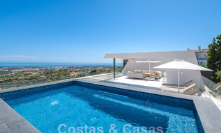 Penthouse de première classe à vendre avec piscine privée et vue panoramique sur la mer dans les collines de Marbella - Benahavis 58459 