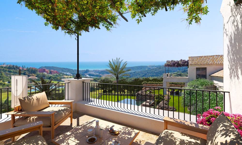 Nouvelle villa méditerranéenne de luxe à vendre avec vue panoramique sur le golf et la mer dans un complexe de golf 5 étoiles sur la Costa del Sol 57789