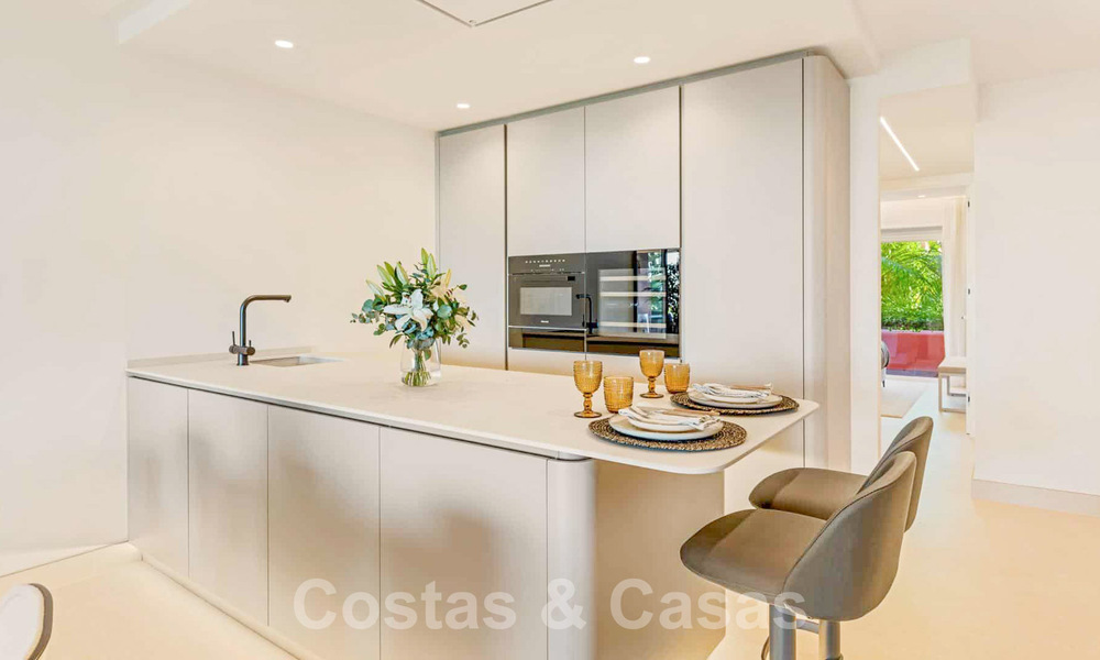 Appartement de jardin à vendre avec vue sur la mer dans un complexe de plage emblématique sur le nouveau Golden Mile entre San Pedro et Estepona 57932