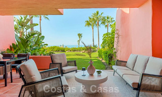 Appartement de jardin à vendre avec vue sur la mer dans un complexe de plage emblématique sur le nouveau Golden Mile entre San Pedro et Estepona 57934 