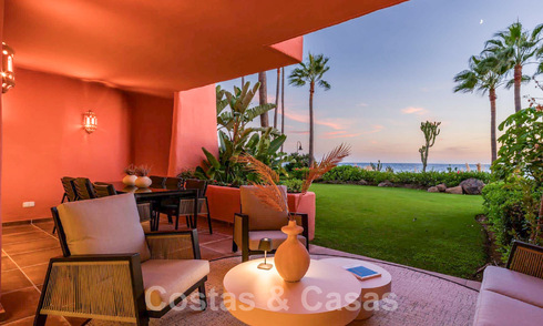 Appartement de jardin à vendre avec vue sur la mer dans un complexe de plage emblématique sur le nouveau Golden Mile entre San Pedro et Estepona 57937