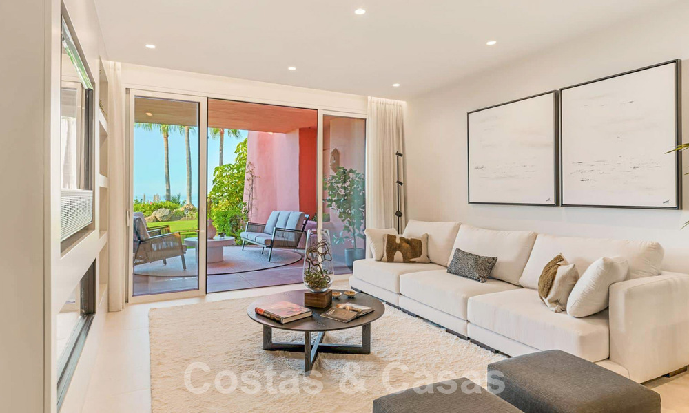 Appartement de jardin à vendre avec vue sur la mer dans un complexe de plage emblématique sur le nouveau Golden Mile entre San Pedro et Estepona 57944