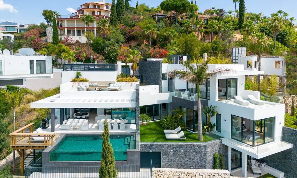 Prestigieuse villa de luxe moderne à vendre avec vue imprenable sur la mer dans une communauté fermée à Marbella - Benahavis 58725