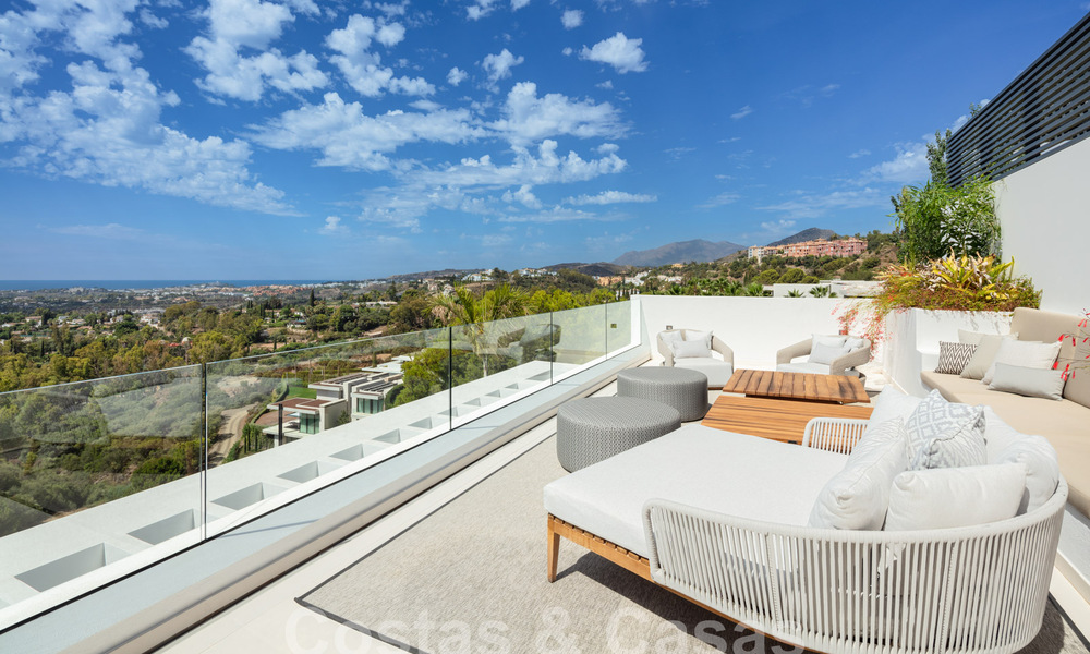 Prestigieuse villa de luxe moderne à vendre avec vue imprenable sur la mer dans une communauté fermée à Marbella - Benahavis 58728