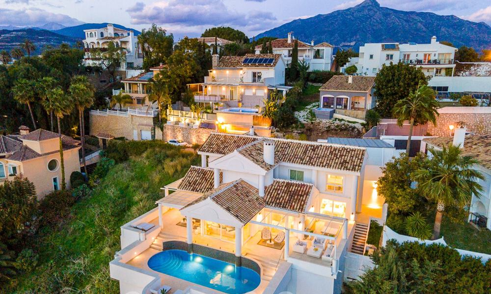 Villa méditerranéenne de luxe avec vue panoramique sur la mer à vendre dans la vallée du golf de Nueva Andalucia à Marbella 59117