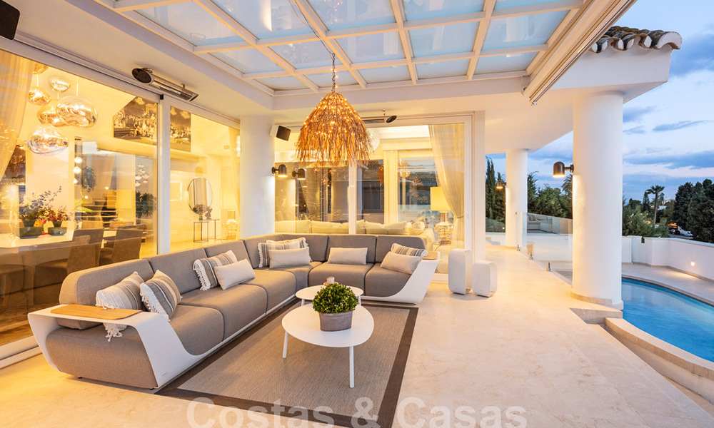 Villa méditerranéenne de luxe avec vue panoramique sur la mer à vendre dans la vallée du golf de Nueva Andalucia à Marbella 59118