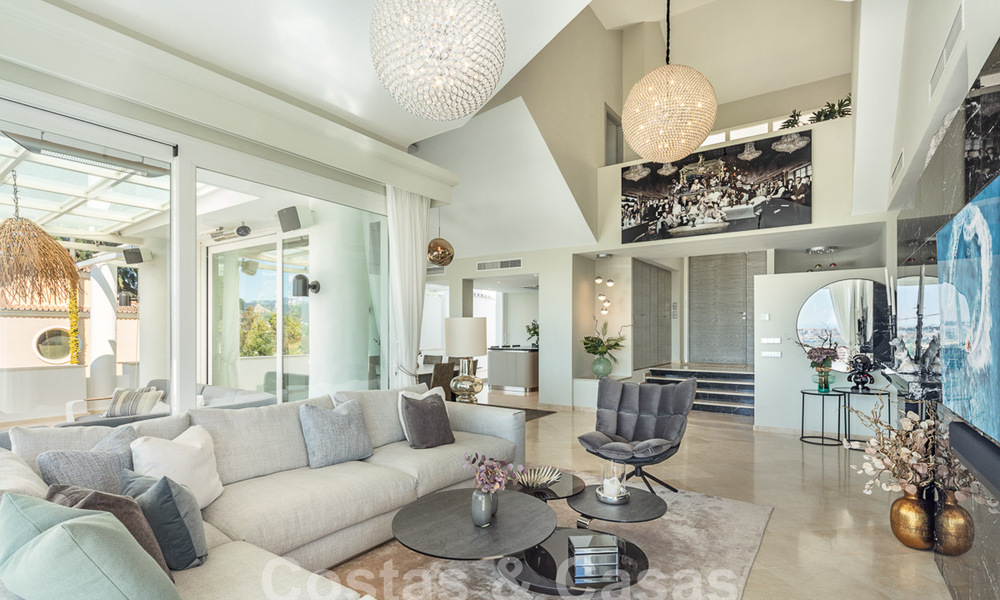 Villa méditerranéenne de luxe avec vue panoramique sur la mer à vendre dans la vallée du golf de Nueva Andalucia à Marbella 59120