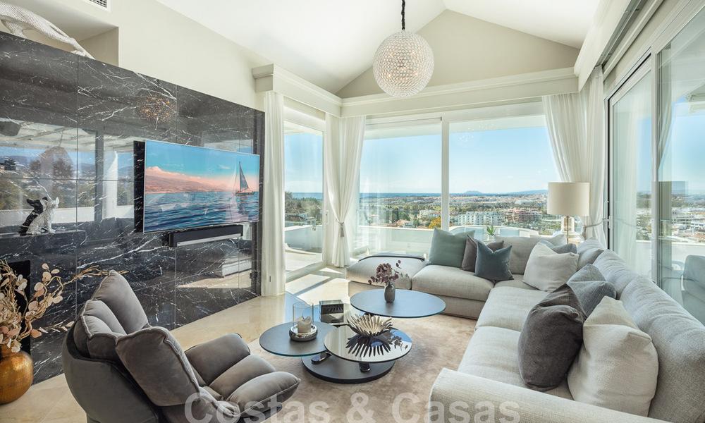 Villa méditerranéenne de luxe avec vue panoramique sur la mer à vendre dans la vallée du golf de Nueva Andalucia à Marbella 59122