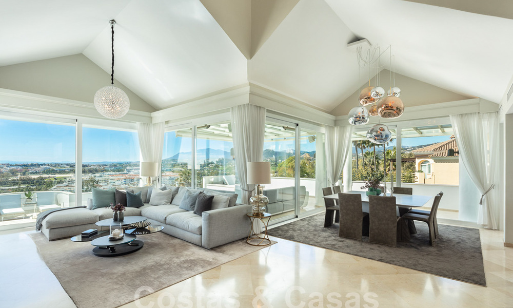 Villa méditerranéenne de luxe avec vue panoramique sur la mer à vendre dans la vallée du golf de Nueva Andalucia à Marbella 59130