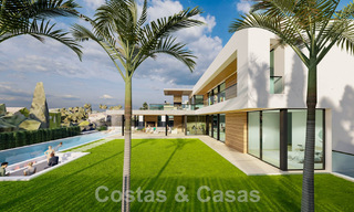 Nouveau projet de villa de luxe à vendre, dans un quartier résidentiel fermé et sécurisé, à proximité de toutes les commodités à Nueva Andalucia, Marbella 60848 
