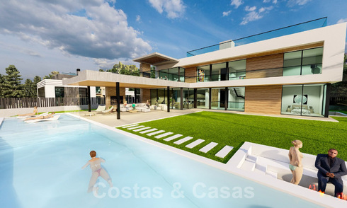 Nouveau projet de villa de luxe à vendre, dans un quartier résidentiel fermé et sécurisé, à proximité de toutes les commodités à Nueva Andalucia, Marbella 60850
