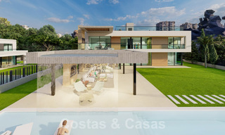 Nouveau projet de villa de luxe à vendre, dans un quartier résidentiel fermé et sécurisé, à proximité de toutes les commodités à Nueva Andalucia, Marbella 60857 