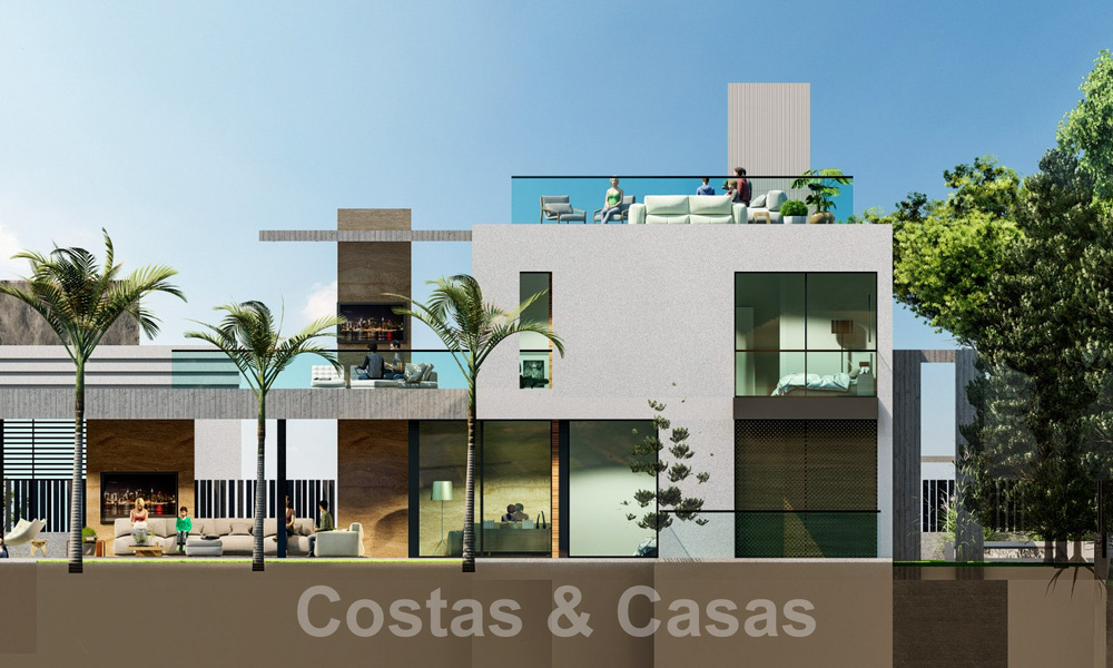 Nouveau projet de villa de luxe à vendre, dans un quartier résidentiel fermé et sécurisé, à proximité de toutes les commodités à Nueva Andalucia, Marbella 60860