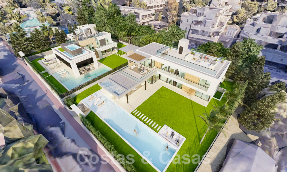 Nouveau projet de villa de luxe à vendre, dans un quartier résidentiel fermé et sécurisé, à proximité de toutes les commodités à Nueva Andalucia, Marbella 60870