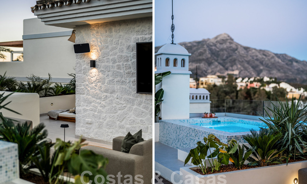 Penthouse rénové de qualité à vendre avec terrasse accueillante et vue sur la mer à Nueva Andalucia, Marbella 61139