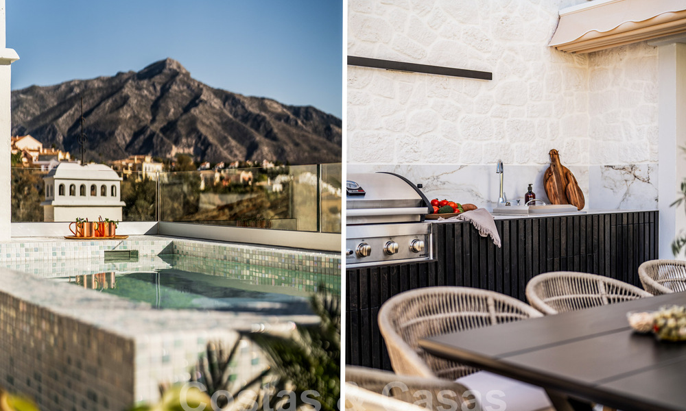 Penthouse rénové de qualité à vendre avec terrasse accueillante et vue sur la mer à Nueva Andalucia, Marbella 61172