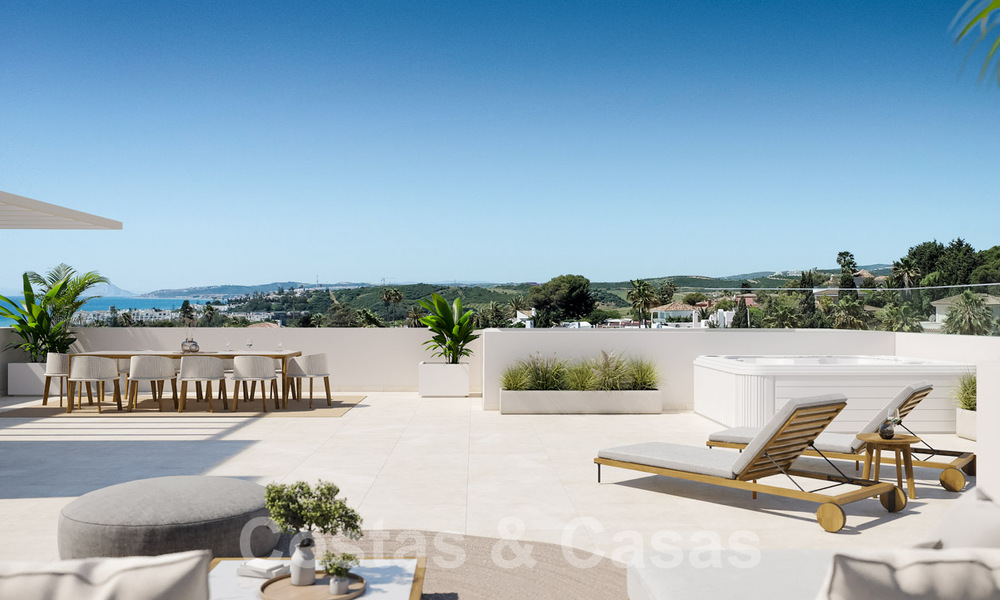 Nouveau projet de maisons durables à vendre, avec une vue imprenable sur la mer, près du centre d'Estepona 61299