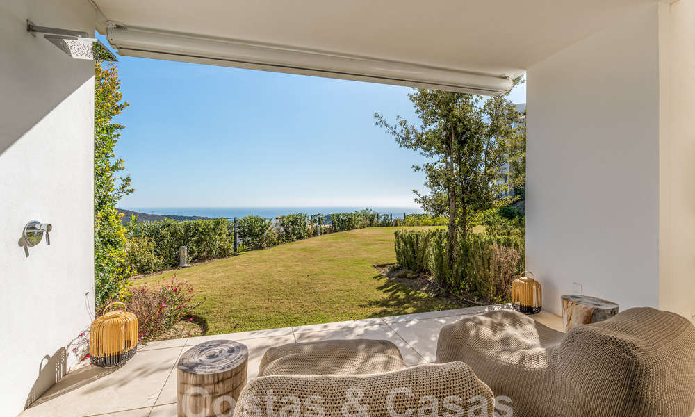 Appartement de jardin moderne avec vue sur la mer à vendre, à quelques minutes en voiture du centre de Marbella 61786