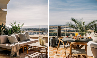 Impressionnant penthouse rénové à vendre avec vue panoramique sur le golf et la mer au cœur de Nueva Andalucia, Marbella 61827 