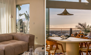Impressionnant penthouse rénové à vendre avec vue panoramique sur le golf et la mer au cœur de Nueva Andalucia, Marbella 61835 