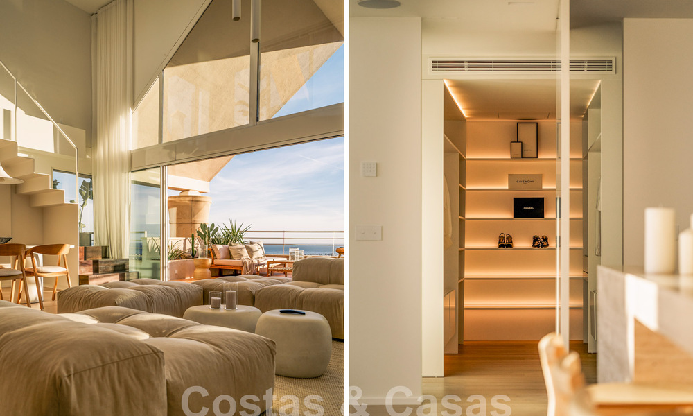 Impressionnant penthouse rénové à vendre avec vue panoramique sur le golf et la mer au cœur de Nueva Andalucia, Marbella 61836