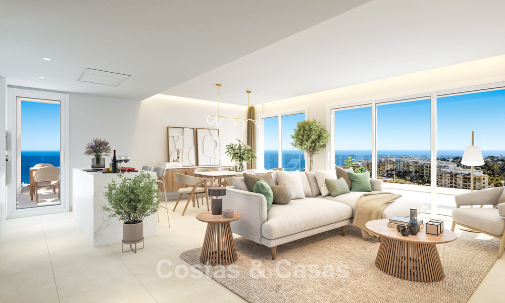 Nouveau complexe d'appartements prestigieux à vendre avec vue sur la Méditerranée à Mijas Costa 783544