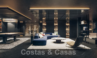 Terrain à bâtir avec un projet de villa design innovante à vendre en bordure de golf, dans un quartier résidentiel fermé et sécurisé à Nueva Andalucia, Marbella 62571 