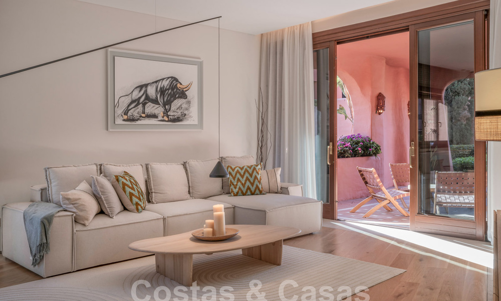 Appartement moderne rénové dans un complexe balnéaire exclusif sur le nouveau Golden Mile entre Marbella et Estepona 62630
