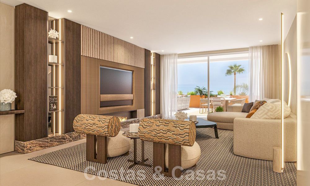Spacieux penthouse de luxe à vendre avec 4 chambres et vue sur la mer dans un complexe balnéaire à Marbella Est 62848