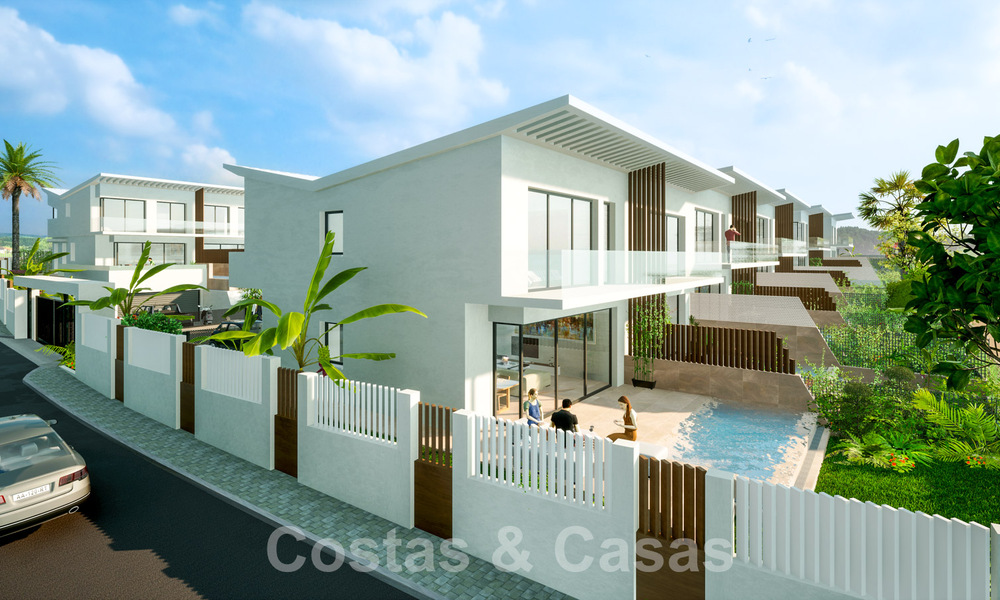 Nouvelles maisons contemporaines de luxe à vendre dans la vallée du golf de Mijas, Costa del Sol 63028