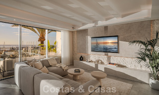 Penthouse moderne rénové à vendre, en première ligne dans la marina emblématique de Puerto Banus, Marbella 63440 
